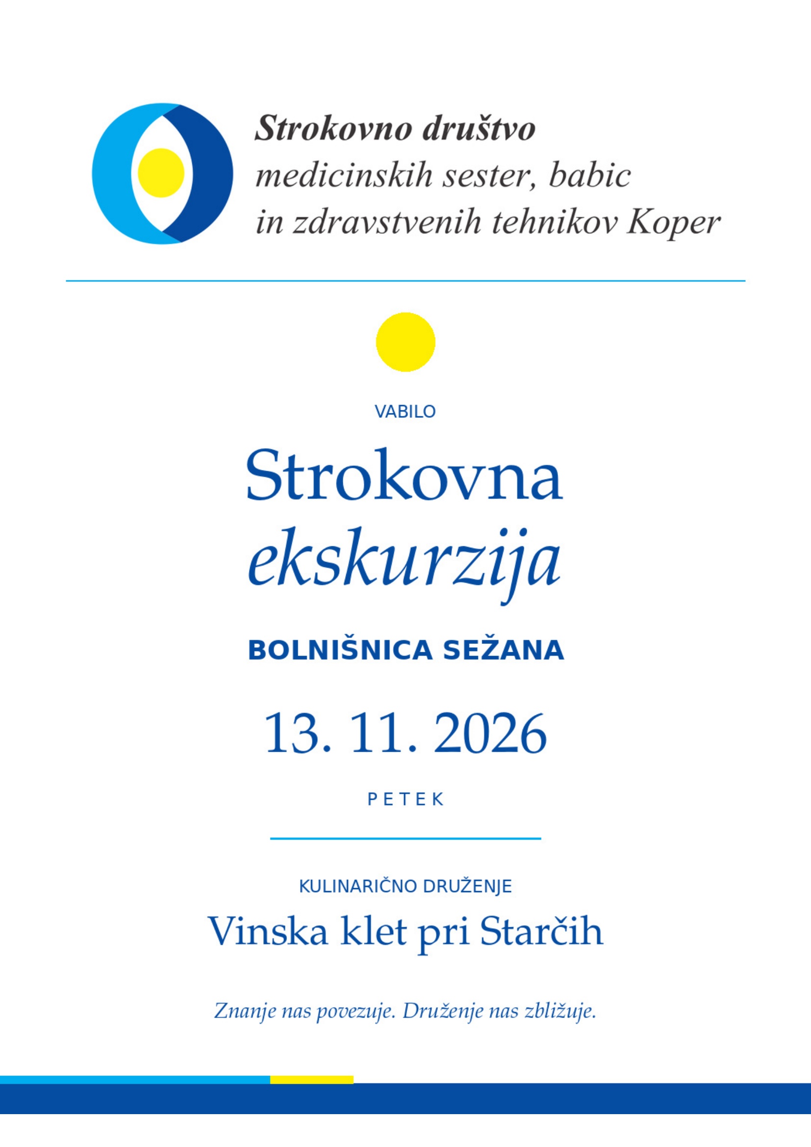 vabilo strokovna ekskurzija 13.11.2026